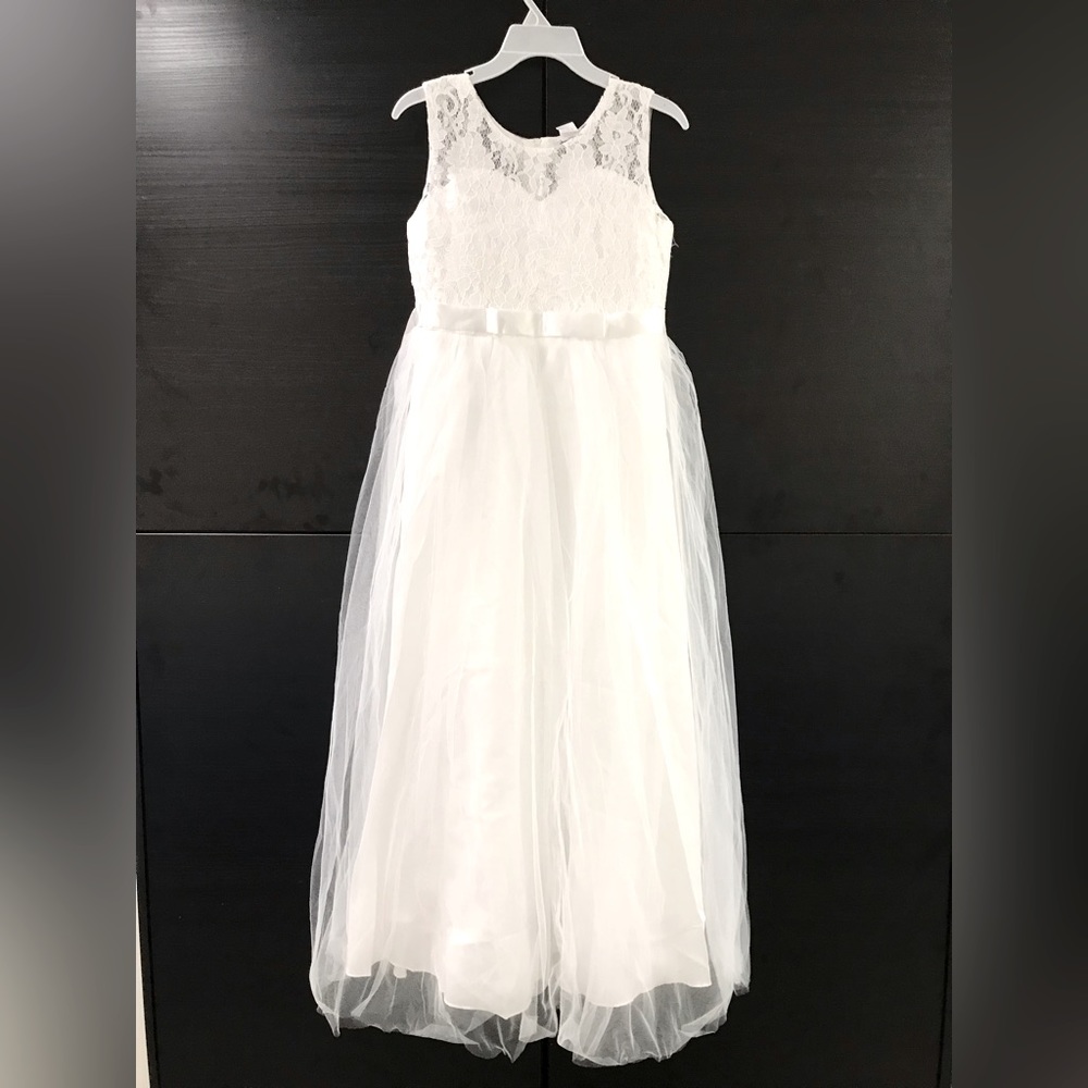 Big Girls First Holy Communion Church Easter Party Wedding Flower Girl Dress